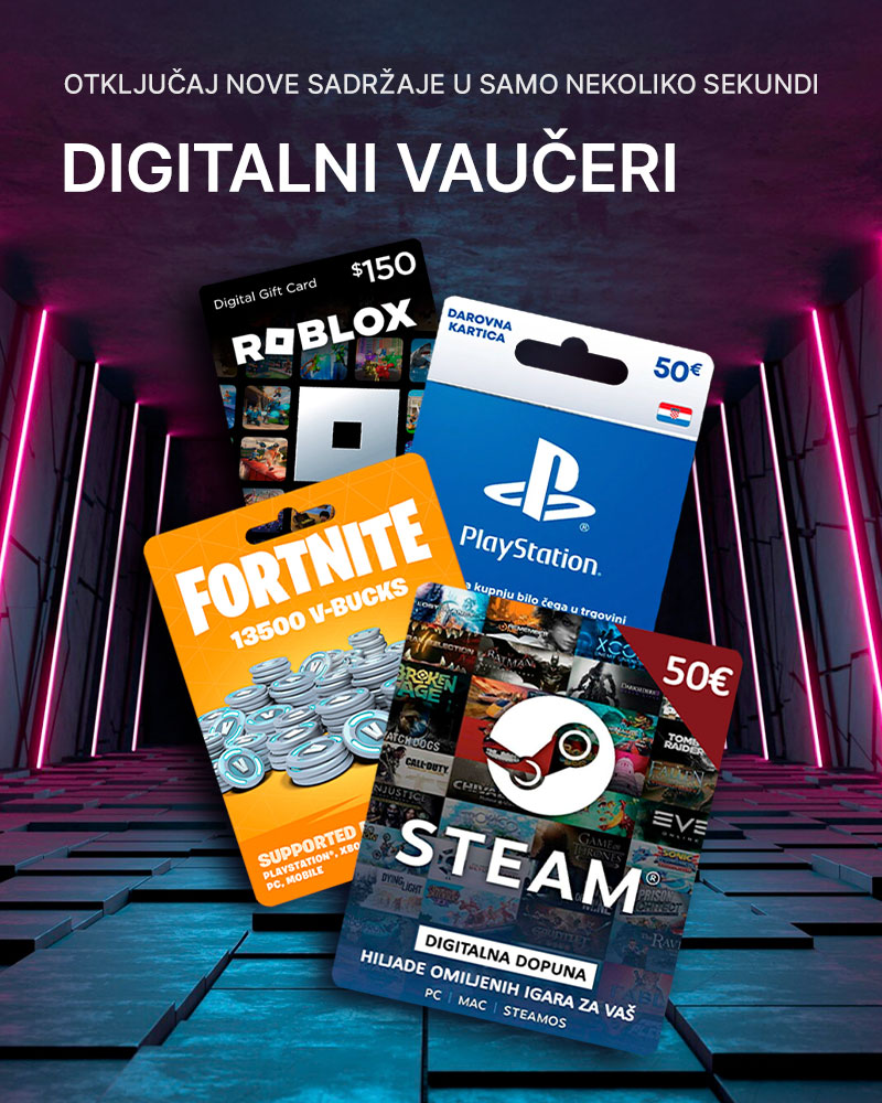 Digitalni Vaučeri, Roblox, PlayStation, Fortnite, Steam