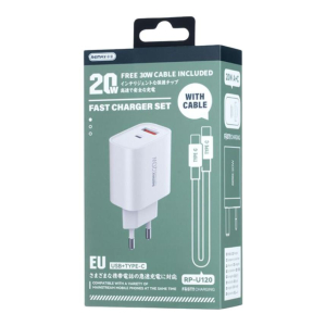 Remax 20W A+C charger C-C cable set RP-U120 EU