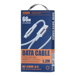 Remax Fonsu Series RC-C099 66W Fast Charging Braided Aluminum Alloy USB / USB-C Cable - 1.2M